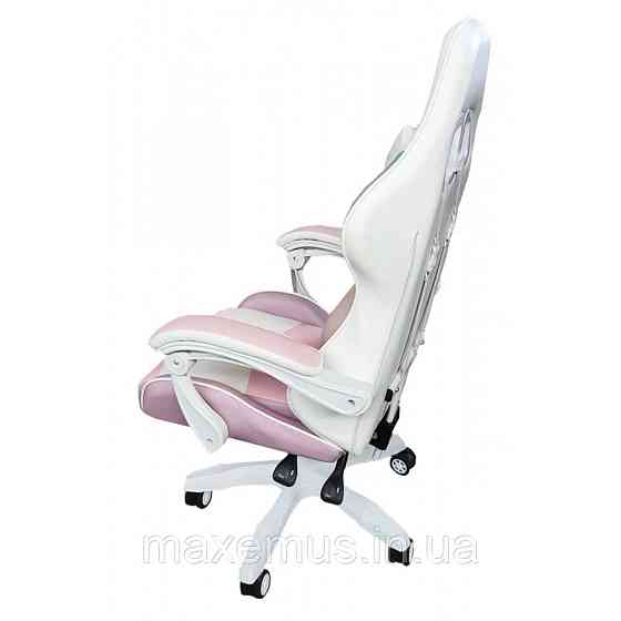 Геймерское раскладное кресло игровое для приставки профессиональное стул компьютерный Bonro B 8 1 3 розовый Мостиска