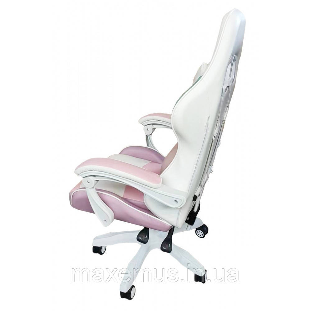 Геймерское раскладное кресло игровое для приставки профессиональное стул компьютерный Bonro B 8 1 3 розовый Мостиска - изображение 6