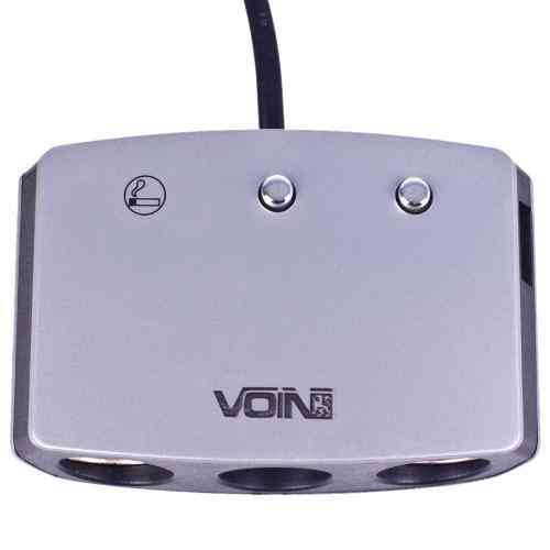Автомобільний розгалужувач прикурювача VOIN 3 виходи + 1 USB 2400 mA 12/24V SC-3005 з проводом Харків