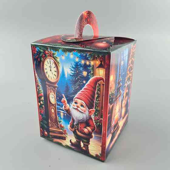 Новогодняя подарочная картонная упаковка для конфет (700грм) №218 