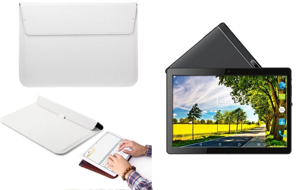Чохол-конверт VitoCase для Hoozo X1001 Full HD, X1001 Lite Full HD, з функцією підставки для планшета Білий Київ - фото 1