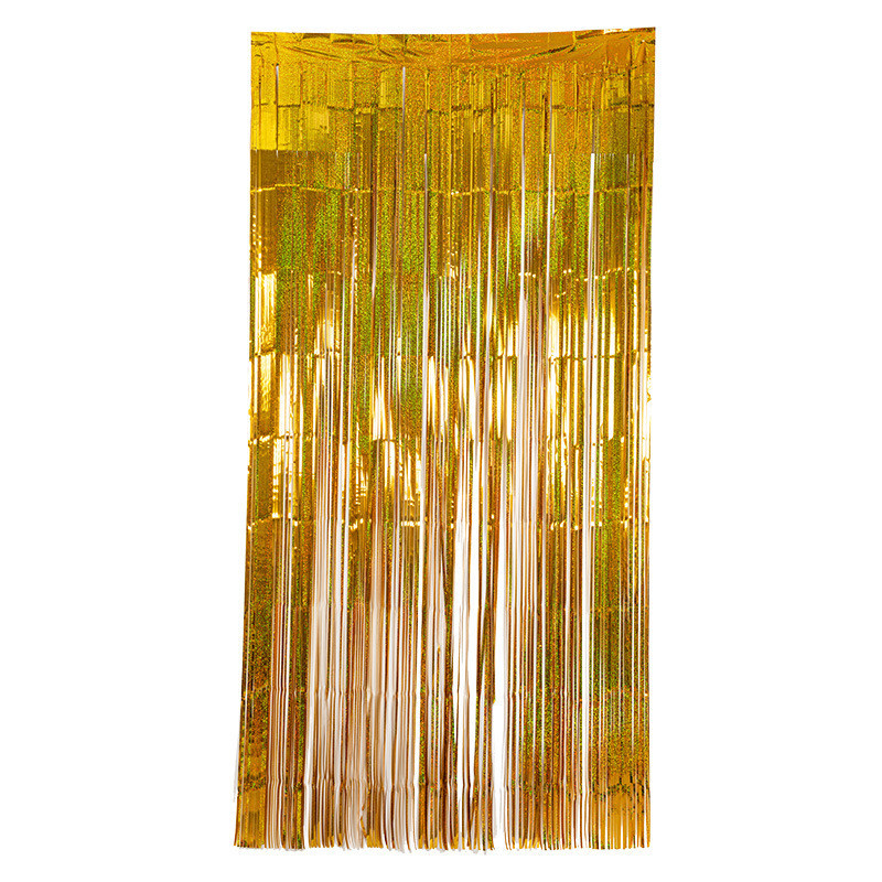 Новогодний дождик длинный с голограммой для фотозоны 2 м на 1 м золотистый Киев - изображение 8