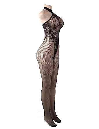 Бодистокинг в сеточку с открытой спиной Star Night черный XS-M Sex Aura Киев