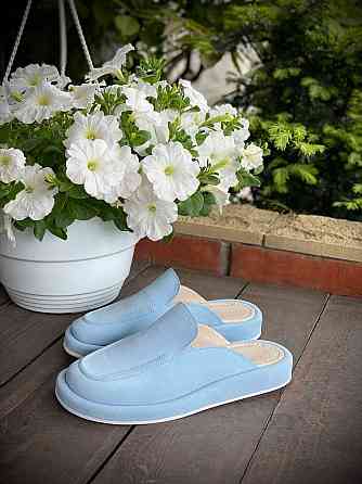 Шльопанці жіночі, натуральна замша, із закритим носком блакитні літні M.KRAFT 1113 р. 36-41 Коломыя