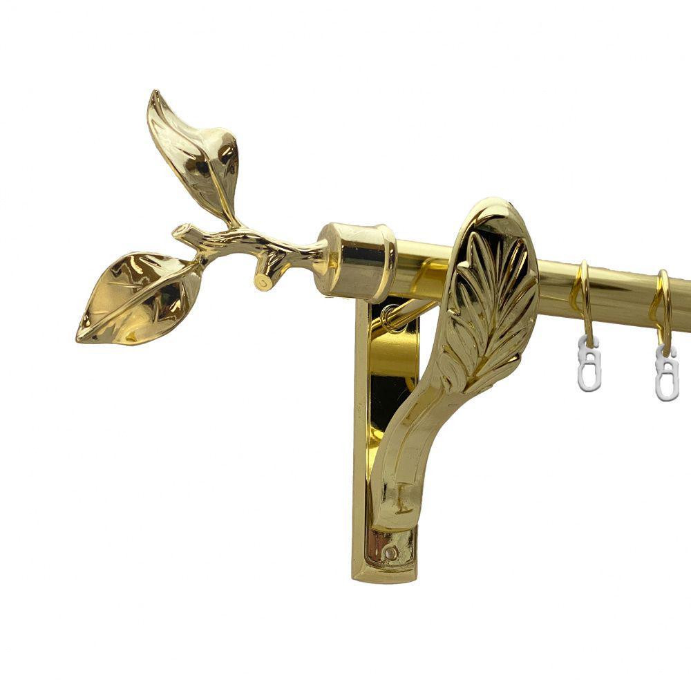 Карниз Orvit Листок Троянди металевий однорядний ретро Золото 25 мм 240 см (00-00009772) Львів - фото 1