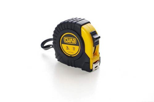 Рулетка обрезиненная Стандарт 3м*16мм СИЛА Ровно - изображение 1