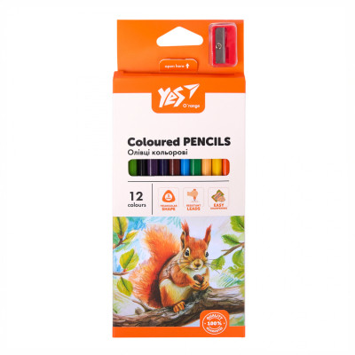 Карандаши цветные Yes Orange Line 12 кольорів з точилкою (290723) Винница - изображение 3