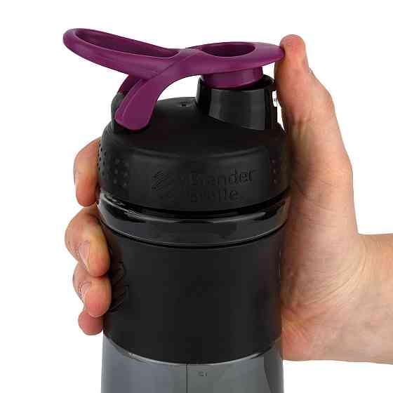 Шейкер спортивний (пляшка) BlenderBottle SportMixer Flip 20oz/590ml Black/Plum Кам'янське