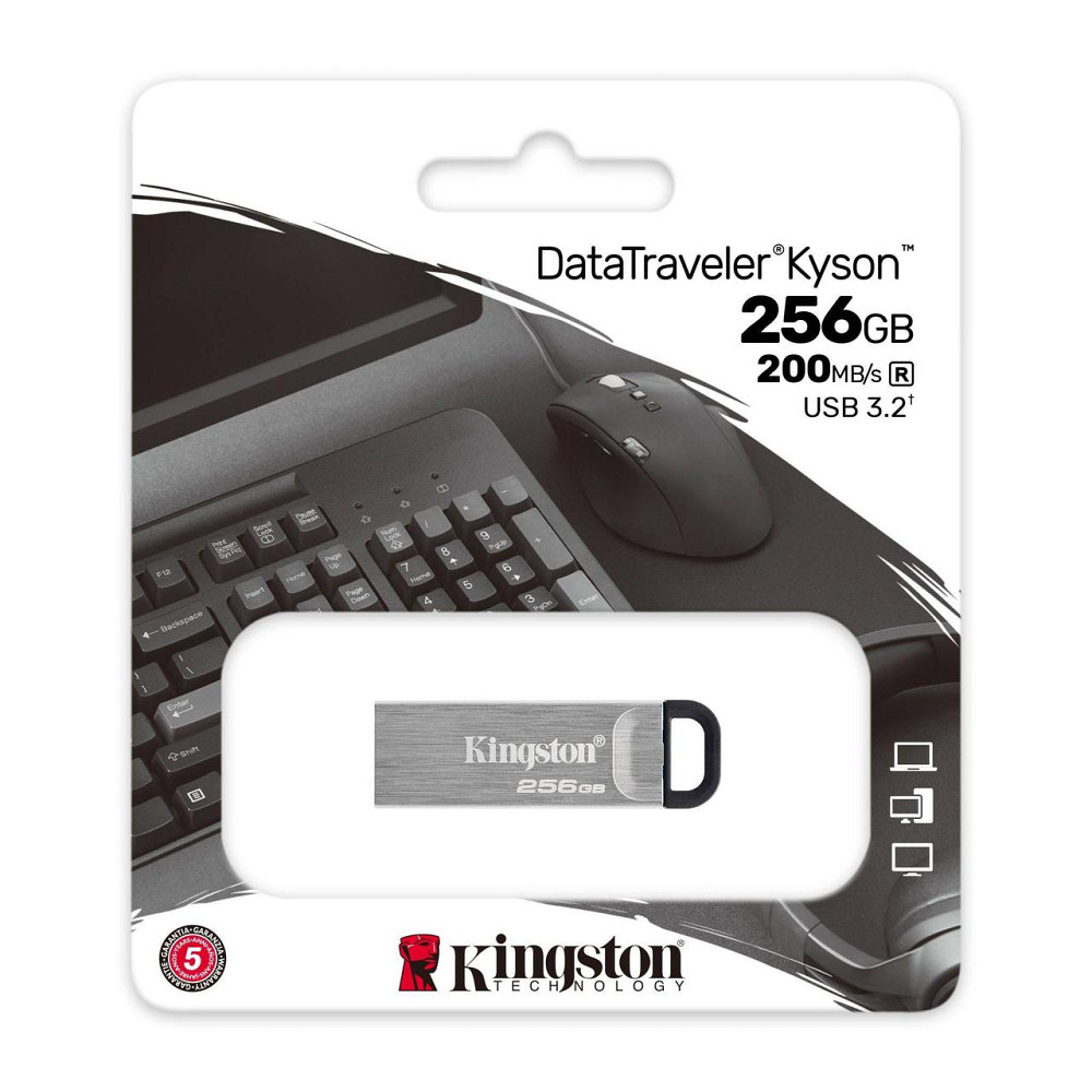 Флеш-накопичувач Kingston USB 3.2 DT Kyson 256GB Silver/Black Київ - фото 2