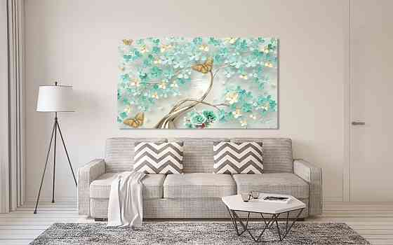 Картина холст в гостиную / спальню  Дерево в квітах     MLP_302 90х180см Киев