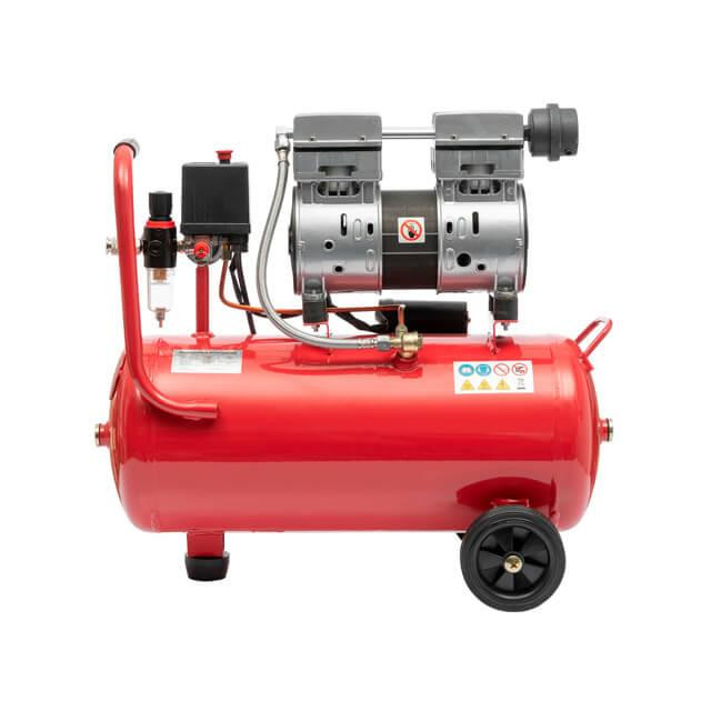 Компресор, 24 л, 0,75 кВт, 230 В, 8 атм, 145 л/хв, 1400 об/хв, малошумний, безмасляний, 2 циліндри, 63 дБ INTERTOOL PT-0022 Київ - фото 3