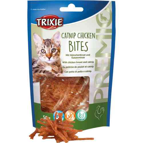 Ласощі Trixie Premio Catnip Chicken Bites для котів шматочки з курячою грудкою і котячою м'ятою 50 г Київ
