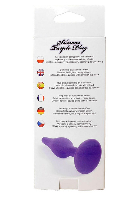 Анальна пробка - Silicone Purple Plug XL Sex Aura Київ - фото 7