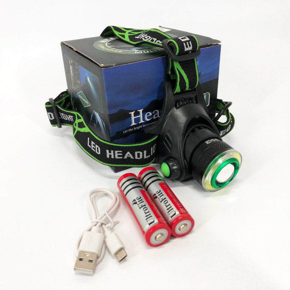 Головной фонарь с зарядным устройством, Фонарик налобный мощный, Яркий светодиодный мощный фонарь BU-35 Киев - изображение 9