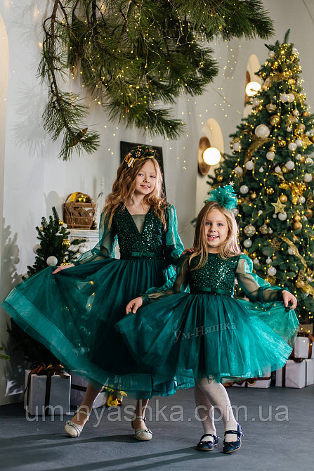 Зелене пишне плаття з рукавами Кривий Ріг - фото 5