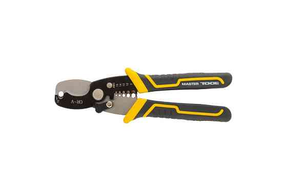 MASTERTOOL Кабелеріз із знімачом ізоляції MASTERTOOL 10.5 мм 1.3–8.0 мм² Mn65 75-2275 Коломия