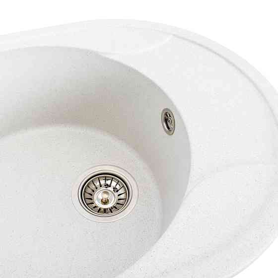 Гранітна мийка для кухні VALESO ONYX 5847 матова Біла в крапку Коломыя