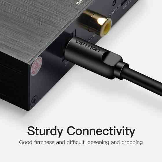 Кабель мультимедійний аудіо оптичний Vention BAEBJ Toslink S/PDIF (Чорний, 5м) Николаев