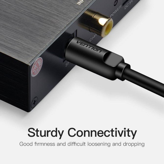 Кабель мультимедійний аудіо оптичний Vention BAEBJ Toslink S/PDIF (Чорний, 5м) Миколаїв - фото 3