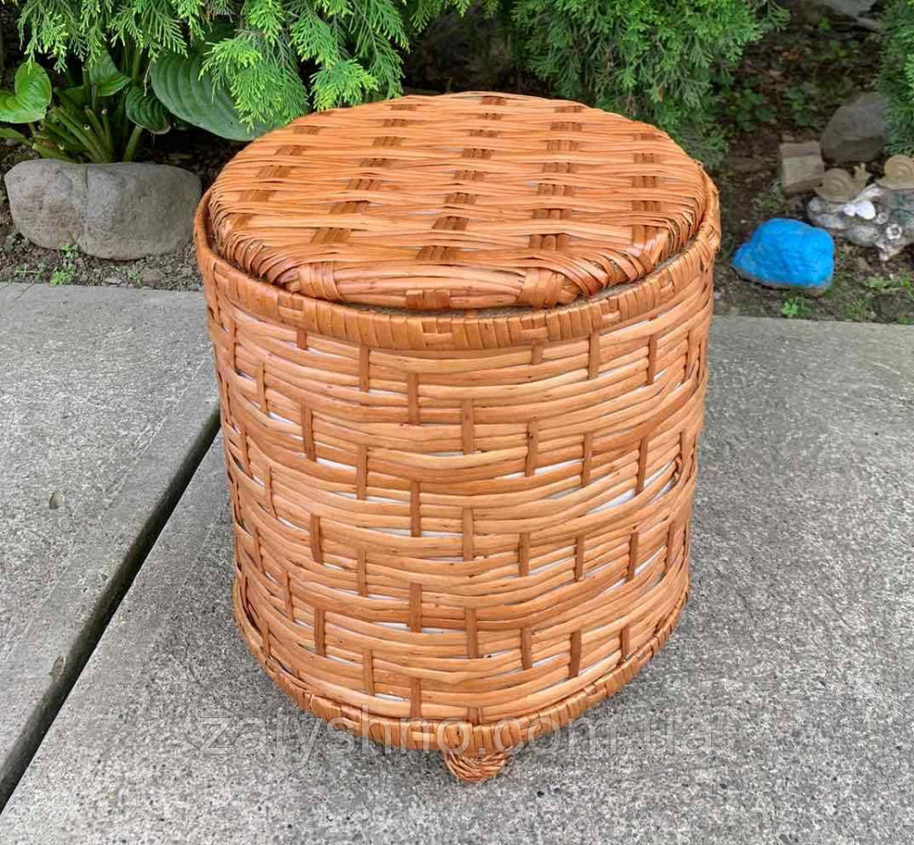 Пуфік-кошик плетений з лози Київ - фото 5