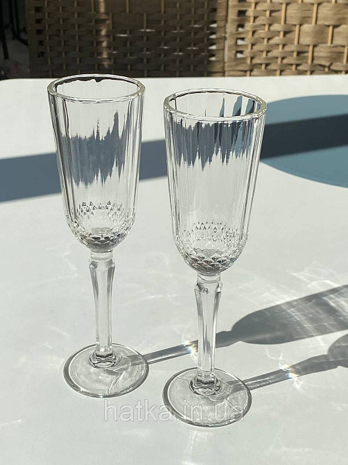 Набір келихів для шампанського 6 шт "Соната" 120 мл прозорий для дому та ресторану 102-305 Київ - фото 1