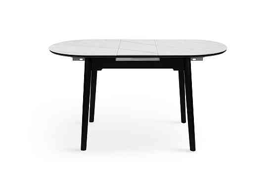 Стіл Тітан 110/140*75, чорний/керам білий Киев