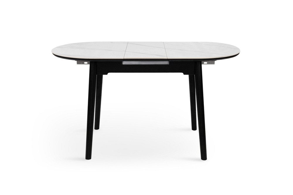 Стіл Тітан 110/140*75, чорний/керам білий Киев - изображение 4