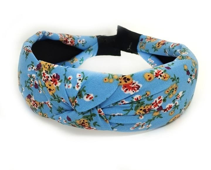 Обруч на голову синій у квітку Київ - фото 1