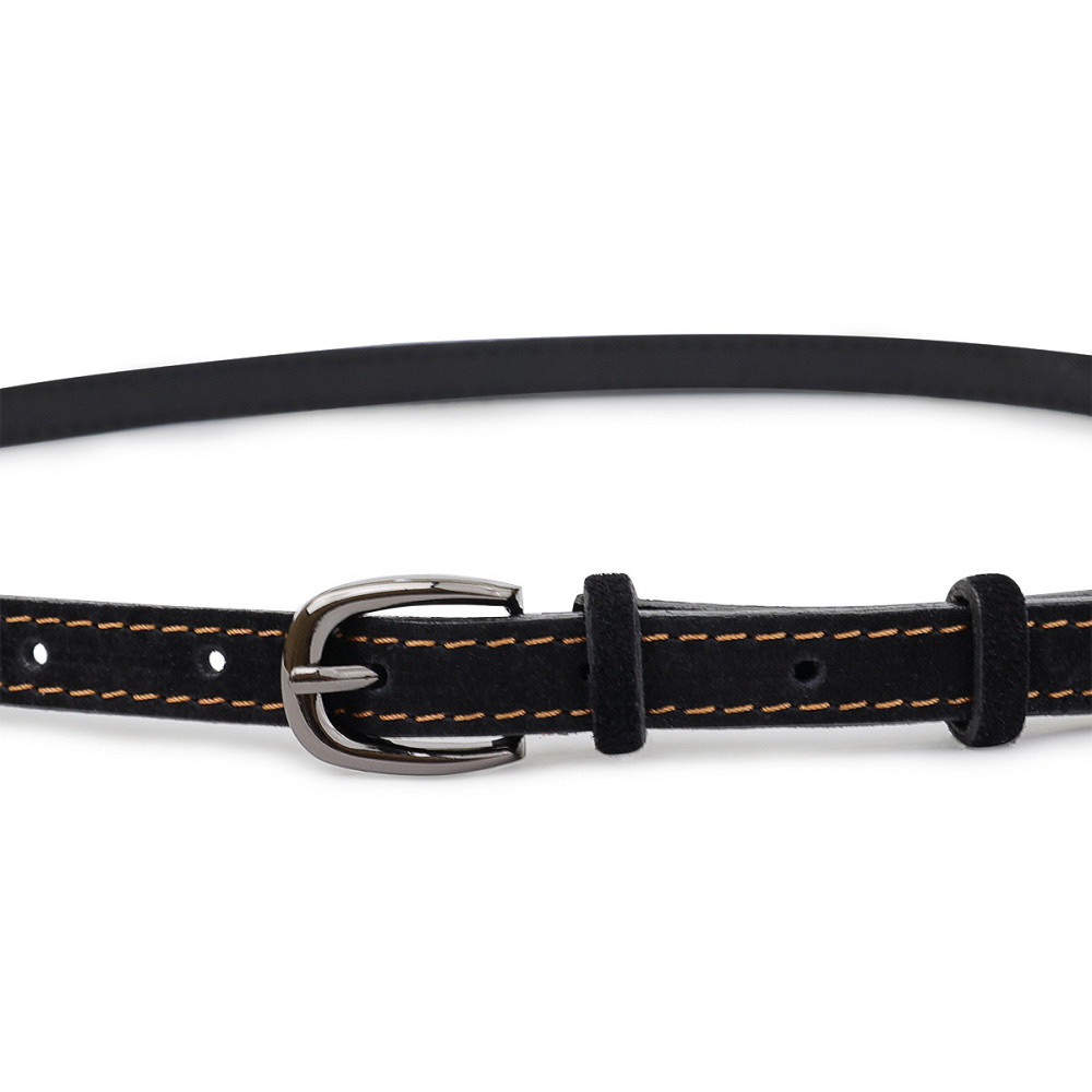 Замшевый женский ремень Черный (Vintage) Киев - изображение 6