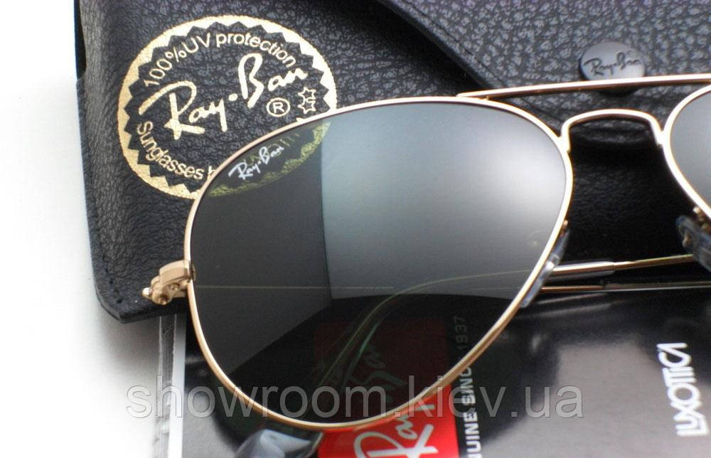 Женские солнцезащитные очки Ray Ban aviator 3026 (001/62) Lux Киев - изображение 4
