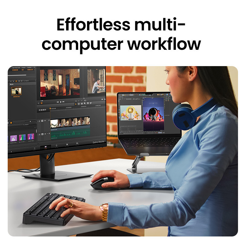 Маніпулятор миша бездротова UGREEN M751 Multi-mode Wireless Mouse Black Одеса - фото 8