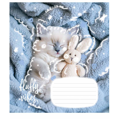 Зошит Школярик Fluffy vibes 12 аркушів клітинка (012-3546K) Вінниця - фото 3