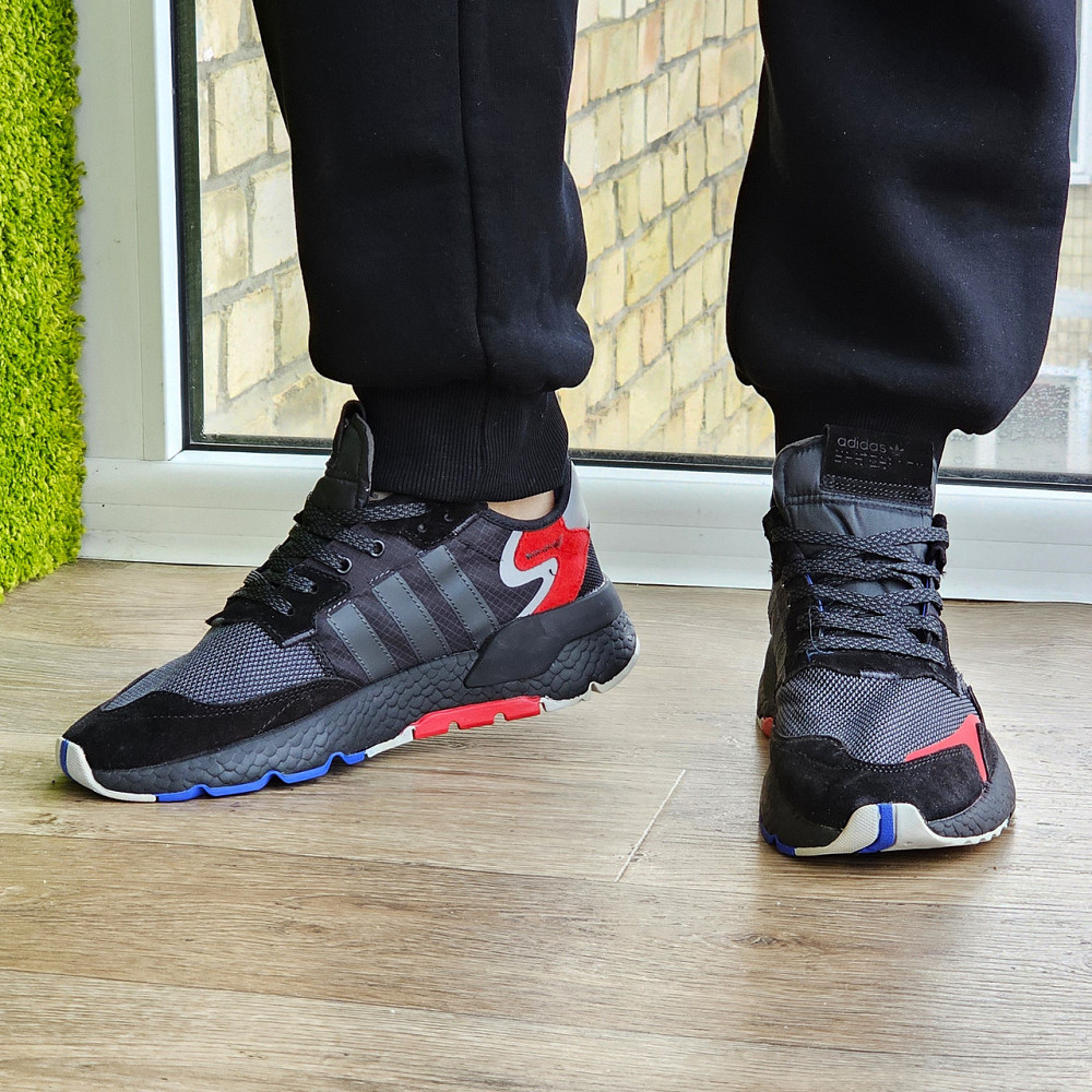 Літні Кросівки Adidas Jogger Сіточка Чорні Адідас Бігові Легкі (розміри: 41,42,43,44,45) Відеовідвід Дніпро - фото 9