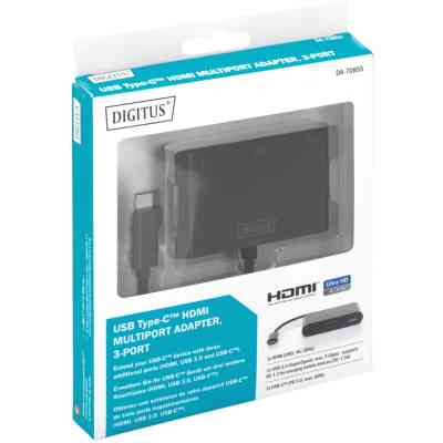 Переходник USB-C to HDMA 2xUSB Digitus (DA-70855) Винница