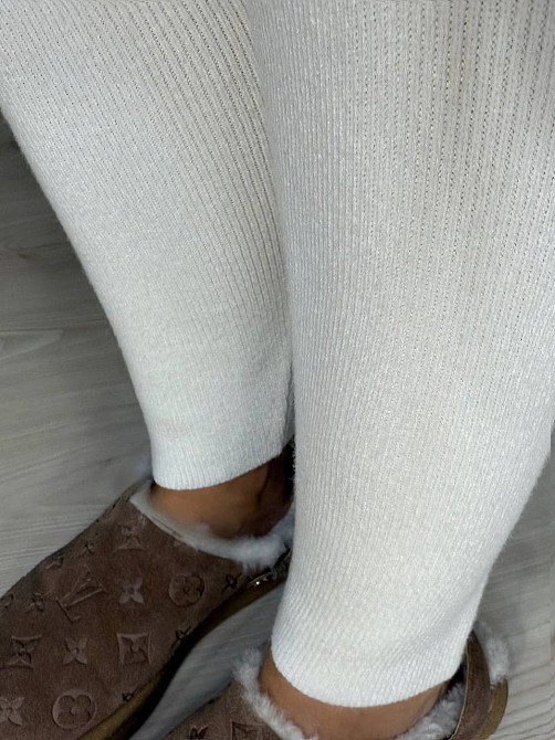 Лосины женские My fashion 301 вязаные теплые трикотажные с высокой талией one size белые, белый, one size Киев - изображение 14