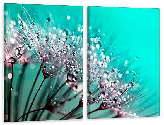 Модульная картина в гостиную / спальню Краплі води на квітці TLV-2_008 90x132  см Киев