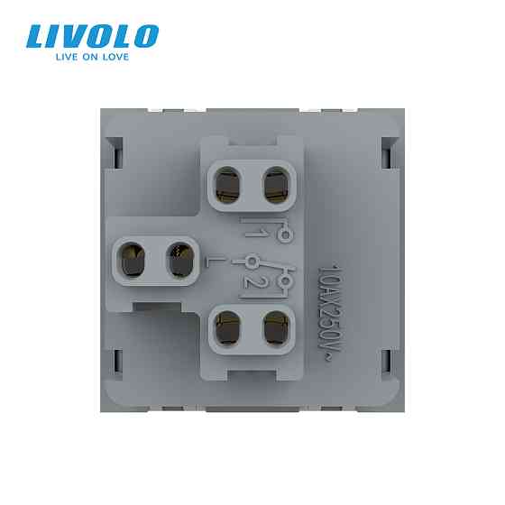 Прохідний вимикач LIVOLO, білий, модуль без рамки (VL-FCMKS-2WP) Коломыя