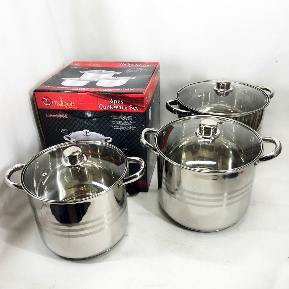 Збірний набір каструль, Комплект металевих каструль Набір для електроплити RJ-63 Львів - фото 4