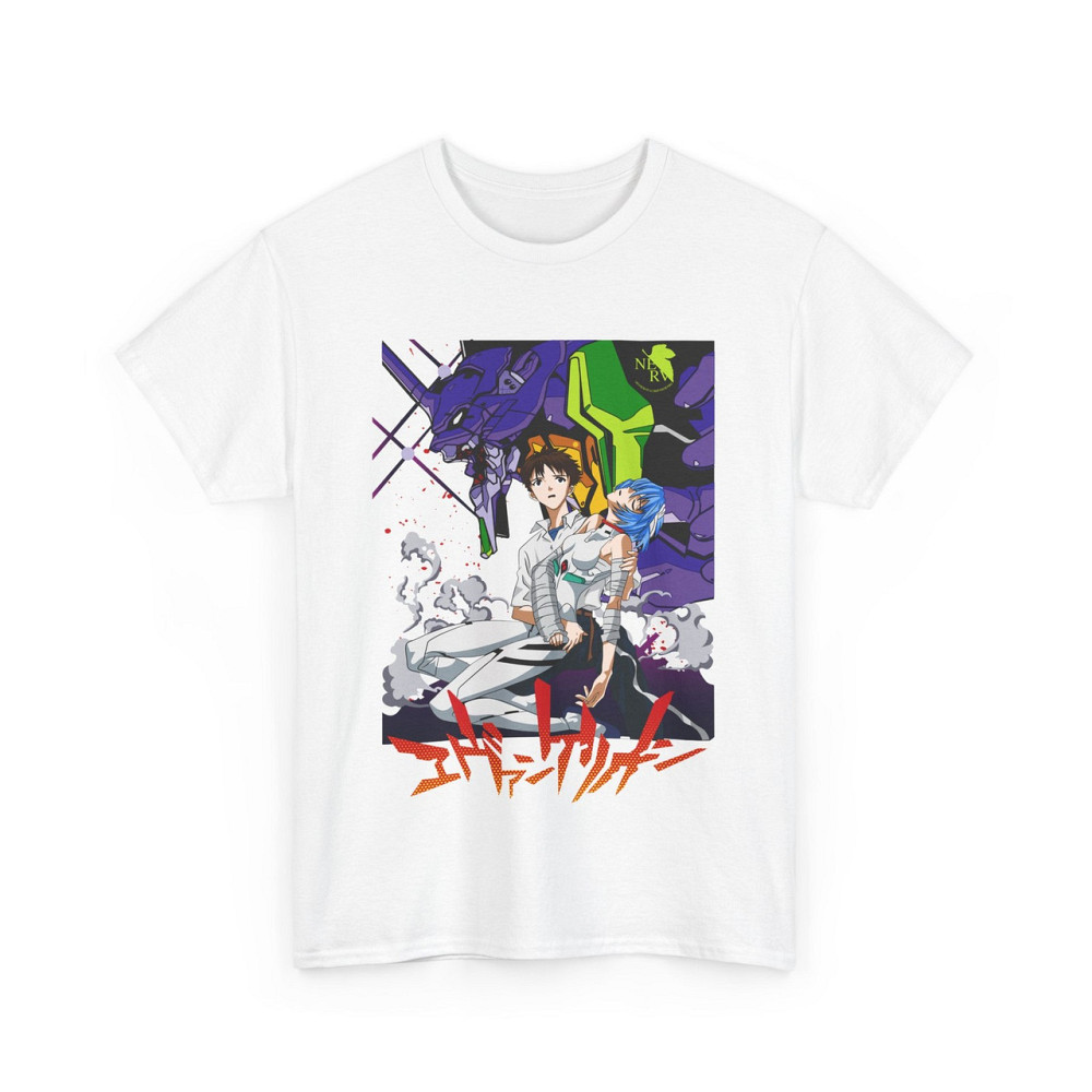 Футболка чоловіча з аніме принтом Євангеліон оверсайз (S/M/L) Чорний AnimeJ0026 Дніпро - фото 8