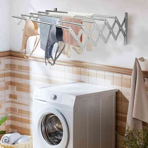 Настенная сушилка для белья выдвижная,100х70х26,5см,SKLM-4 SBR Киев