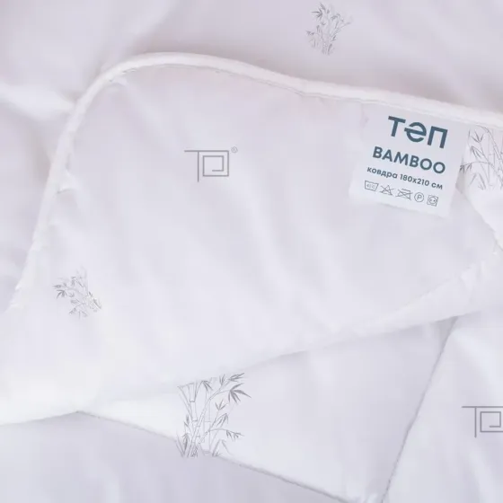 Бамбуковое одеяло 4 сезона зима лето евро стеганое белое ТЕП MEMBRANA PRINT BAMBOO 200x210 см Одесса