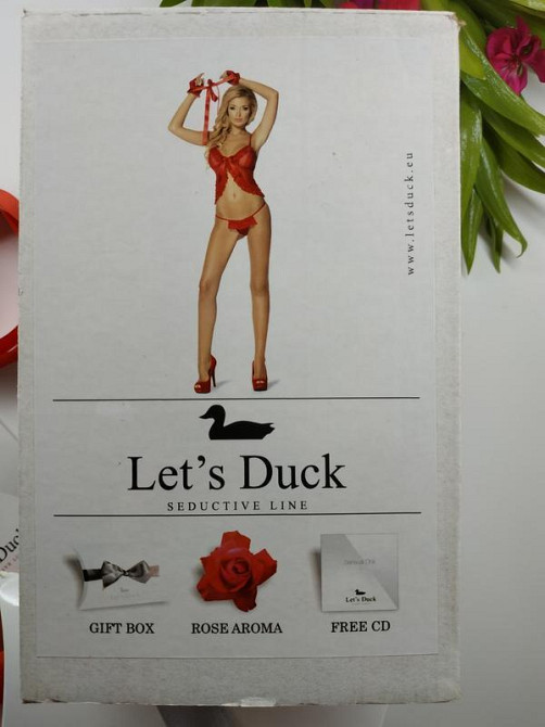Женское белье секси let's duck ld 15 красное S Славута - изображение 1