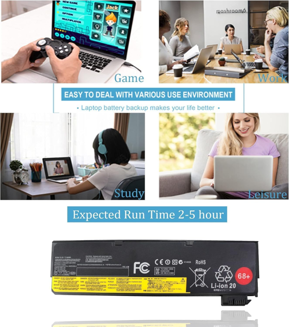 Аккумулятор K KYUER 68+ 48 Вт·ч для Lenovo ThinkPad X240 X250 X260 X270 T440 T450 T460 T550 T560, 10.8 В Киев - изображение 7