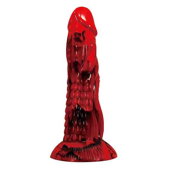 Фаллоимитатор силиконовый Power Monsters Minotaur на присоске, красный, 21 см Sex Aura Киев