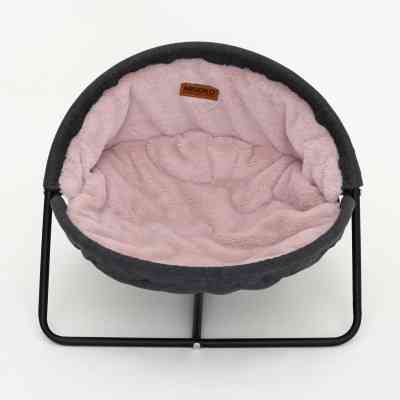 Лежак для тварин MISOKO&amp;CO Pet bed round plush 45x45x22 см grey and pink (HOOP31839) Вінниця