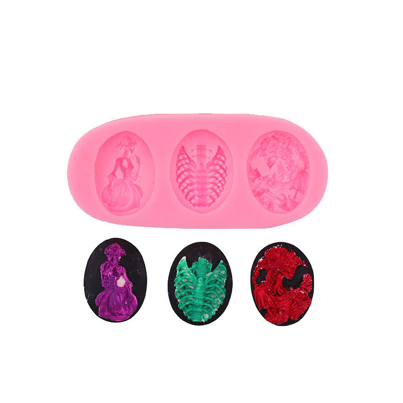 Молд силиконовый Хэллоуин 110 на 48 мм розовый Киев - изображение 3