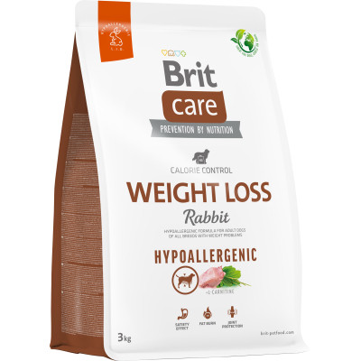 Сухий корм для собак Brit Care Dog Hypoallergenic Weight Loss з кроликом 3 кг (8595602559176) Вінниця - фото 1
