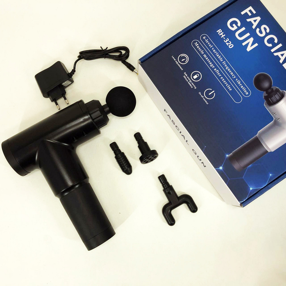 Аккумуляторный массажер для икр Fascial Gun KH-320, Вибрационный массажер ручной, Масажер для поясницы BV-54 Львов - изображение 13