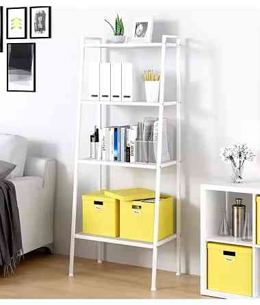 Стеллаж полка напольная на 3 яруса металлическая цвет белый высота 150 см Каменец-Подольский