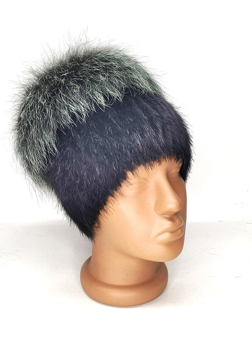 Шапка хутряна жіноча кубанка Джессіка Зелений Харків - фото 1